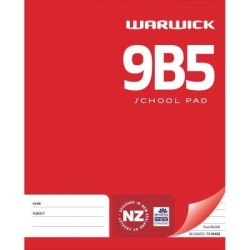 Warwick Pad 9B5 School 36 Leaf Ruled 7mm 255x205mm Warwick Pad 9B5 School 36 Leaf Ruled 7mm 255x205mm