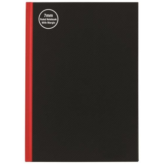 Milford Notebook A5 7Mm 68Gsm With Margin Red & Black 100Lf