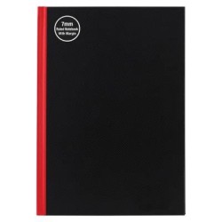 Milford Notebook A4 7Mm 68Gsm With Margin Red & Black 100Lf Milford Notebook A4 7Mm 68Gsm With Margin Red & Black 100Lf