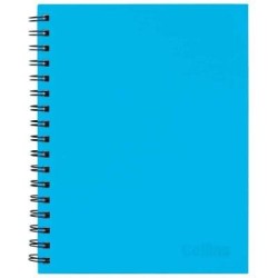 Collins Notebook Wiro 225x175 Ice Blue 100 Leaf Side Opening