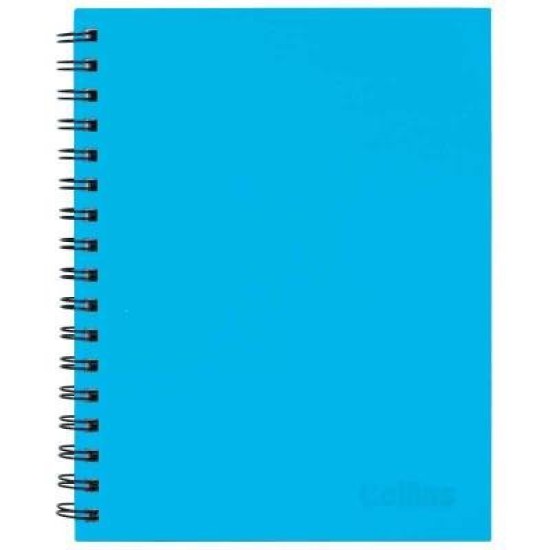 Collins Notebook Wiro 225x175 Ice Blue 100 Leaf Side Opening