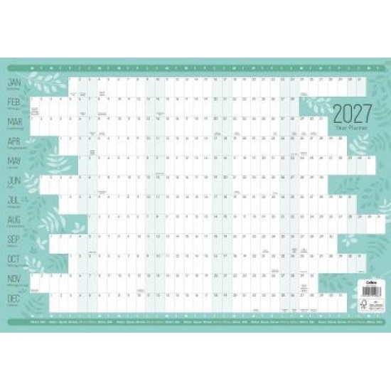 DIARIES 2027 Collins Designer Wallplanner A3 Unlaminated 2027 page: 55