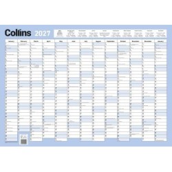 DIARIES 2027 Collins Wallplanner Laminated 695X495mm With Pen 2027 page: 55