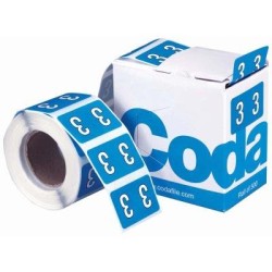 Codafile Label Numeric 3 25mm Roll 500 Codafile Label Numeric 3 25mm Roll 500