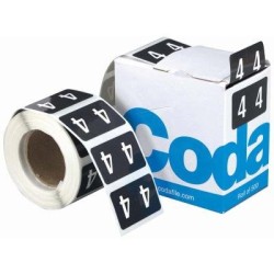 Codafile Label Numeric 4 25mm Roll 500 Codafile Label Numeric 4 25mm Roll 500