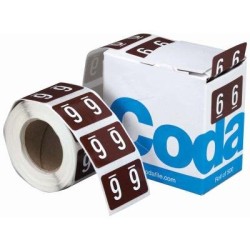 Codafile Label Numeric 6 25mm Roll 500 Codafile Label Numeric 6 25mm Roll 500