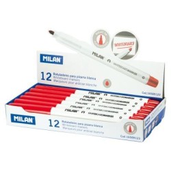 Milan Whiteboard Markers Fine Bullet Tip 3.7mm Red Milan Whiteboard Markers Fine Bullet Tip 3.7mm Red