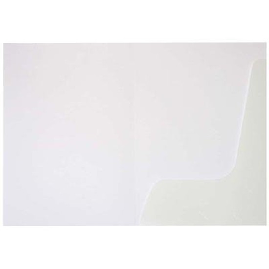 FM Folder Presentation Gloss White 50 Single Pocket Pack 250gsm