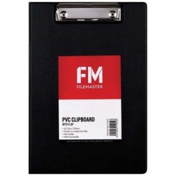 FM Clipboard Black With Flap A5 FM Clipboard Black With Flap A5