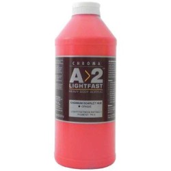 A2 Lightfast Heavybody Acrylic 1 Litre Cadmium Scarlet A2 Lightfast Heavybody Acrylic 1 Litre Cadmium Scarlet