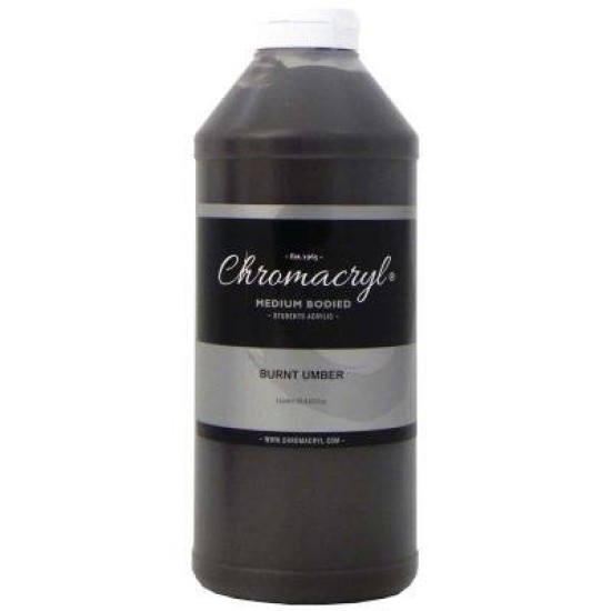 Chromacryl Acrylic Paint Student 1 Litre Burnt Umber