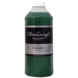 Chromacryl Acrylic Paint Student 1 Litre Deep Green Chromacryl Acrylic Paint Student 1 Litre Deep Green