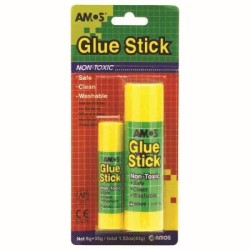 Amos Glue Stick 35gm Plus 8gm Multipack Jumbo And Small Amos Glue Stick 35gm Plus 8gm Multipack Jumbo And Small