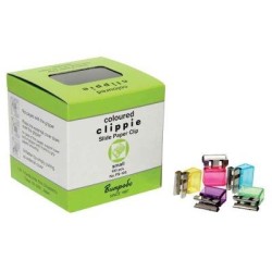 Clippie Paper Clip Slide Small Coloured Box 100 Clippie Paper Clip Slide Small Coloured Box 100