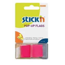 Stick'n Pop Up Flags Pink Neon 45x25mm 50 Sheets