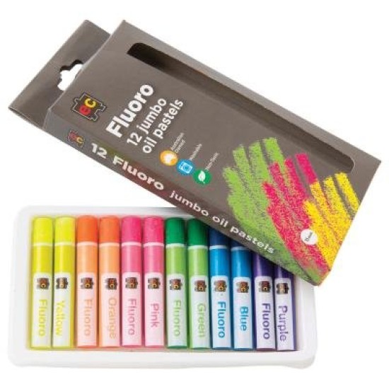 EC Pastels Jumbo Fluoro 12 Pack
