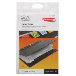 3L Index Tab 40mm White 48 Pack