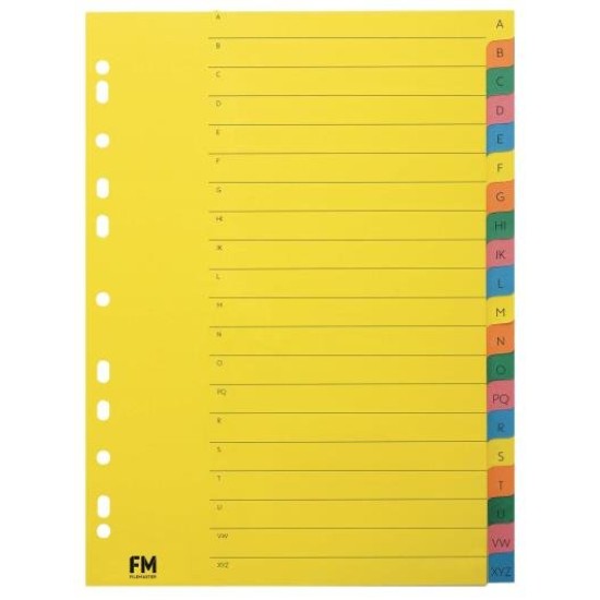FM Indices A4 A-Z Multi Colour