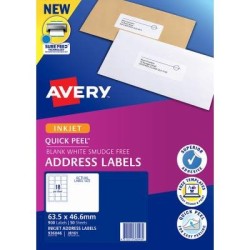 Avery Label J8161-50 Inkjet FSC Mix Credit 50 Sheets