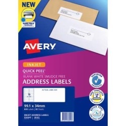 Avery Label J8162-50 Inkjet FSC Mix Credit 50 Sheets