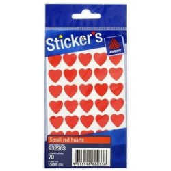 Avery 32-363 Hearts Small Red Avery 32-363 Hearts Small Red