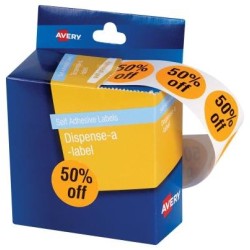 Avery Label DMC24FO 50% Off Dispenser 500 Pk