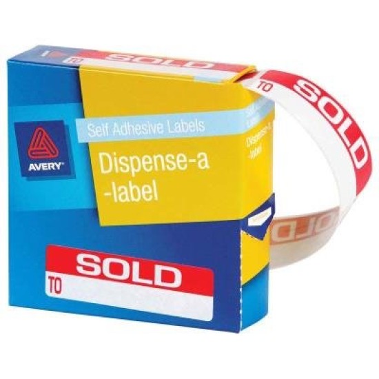 Avery Label Dispenser DMR1964SO Sold To 19x64mm 125 Pack