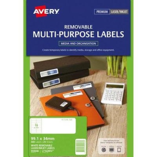 Avery Label L7162 Rev-25 99.1x33.9mm 25 Sheets