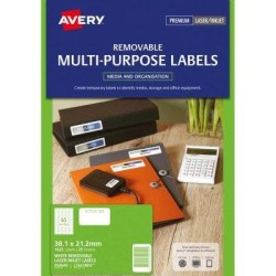 Avery Label L7651 Rev-25 38.1x21.2mm 25 Sheets Avery Label L7651 Rev-25 38.1x21.2mm 25 Sheets