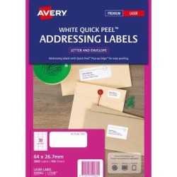 Avery Label L7158-100 64x26.7mm FSC Mix Credit 100 Sheets