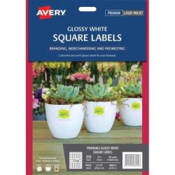 AVERY LABEL L7119 SQUARE GLOSS WHITE 35UP 10 SHEETS AVERY LABEL L7119 SQUARE GLOSS WHITE 35UP 10 SHEETS