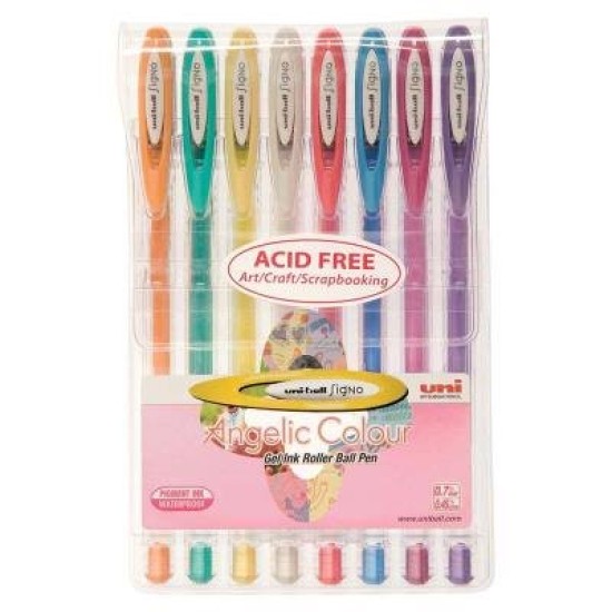 Uni-ball Signo Angelic 0.7mm Capped Pack 8 Asstd UM-120
