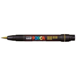 Uni Posca Marker 0.1-10.0mm Brush Tip Gold PCF-350 Uni Posca Marker 0.1-10.0mm Brush Tip Gold PCF-350