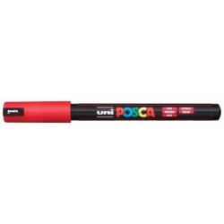 Uni Posca Marker 0.7mm Ultra-Fine Pin Tip Red PC-1MR Uni Posca Marker 0.7mm Ultra-Fine Pin Tip Red PC-1MR