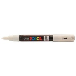 Uni Posca Marker 0.7mm Ultra-Fine Round Tip White PC-1M Uni Posca Marker 0.7mm Ultra-Fine Round Tip White PC-1M