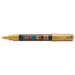 Uni Posca Marker 0.7mm Ultra-Fine Round Tip Gold PC-1M Uni Posca Marker 0.7mm Ultra-Fine Round Tip Gold PC-1M