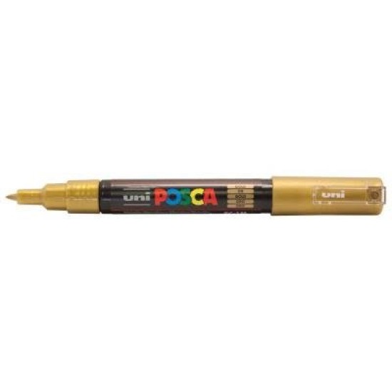 Uni Posca Marker 0.7mm Ultra-Fine Round Tip Gold PC-1M