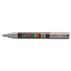 Uni Posca Marker 0.7mm Ultra-Fine Round Tip Silver PC-1M Uni Posca Marker 0.7mm Ultra-Fine Round Tip Silver PC-1M