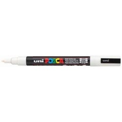 Uni Posca Marker 0.9-1.3mm Fine White PC-3M Uni Posca Marker 0.9-1.3mm Fine White PC-3M