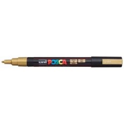 Uni Posca Marker 0.9-1.3mm Fine Gold PC-3M Uni Posca Marker 0.9-1.3mm Fine Gold PC-3M