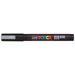 Uni Posca Marker 0.9-1.3mm Fine Silver PC-3M Uni Posca Marker 0.9-1.3mm Fine Silver PC-3M