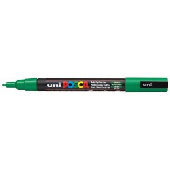 Uni Posca Marker 0.9-1.3mm Fine Green PC-3M