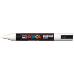 Uni Posca Marker 1.8-2.5mm Med Bullet White PC-5M Uni Posca Marker 1.8-2.5mm Med Bullet White PC-5M