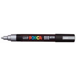 Uni Posca Marker 1.8-2.5mm Med Bullet Silver PC-5M Uni Posca Marker 1.8-2.5mm Med Bullet Silver PC-5M