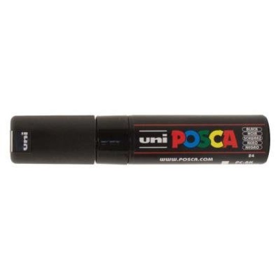 Uni Posca Marker 8.0mm Bold Chisel Black PC-8K