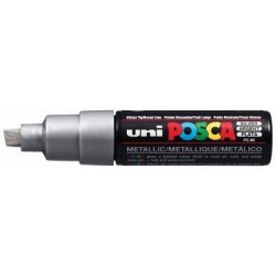 Uni Posca Marker 8.0mm Bold Chisel Silver PC-8K Uni Posca Marker 8.0mm Bold Chisel Silver PC-8K