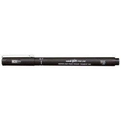 Uni Pin Fineline Permanent 0.7mm Black 07-200 Uni Pin Fineline Permanent 0.7mm Black 07-200