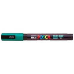 Uni Posca Marker 0.9-1.3mm Fine Emerald Green PC-3M Uni Posca Marker 0.9-1.3mm Fine Emerald Green PC-3M