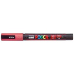 Uni Posca Marker 0.9-1.3mm Fine Glitter Red PC-3M Uni Posca Marker 0.9-1.3mm Fine Glitter Red PC-3M