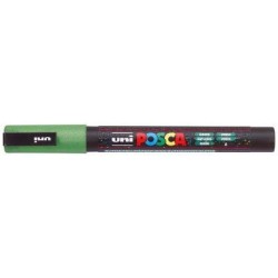 Uni Posca Marker 0.9-1.3mm Fine Glitter Green PC-3M Uni Posca Marker 0.9-1.3mm Fine Glitter Green PC-3M